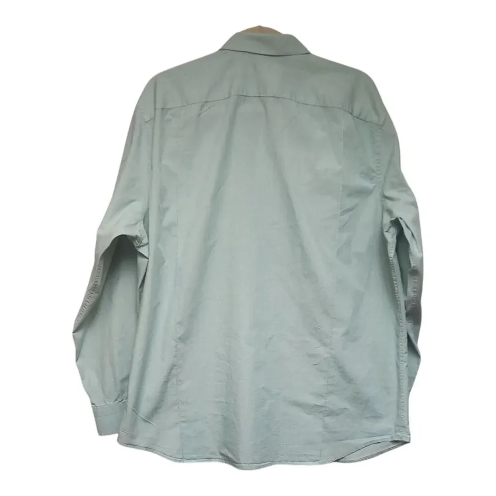 Banana Republic Mens Slim Fit Button Up Long Sleeve Shirt Size XL Mint Green